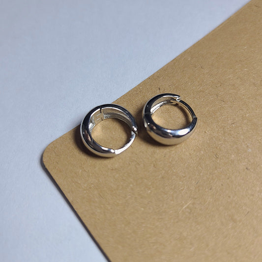 Aros plateado sólido | Plata 925