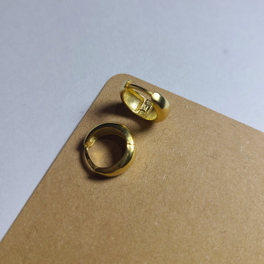 Aros dorados sólido | Plata 925