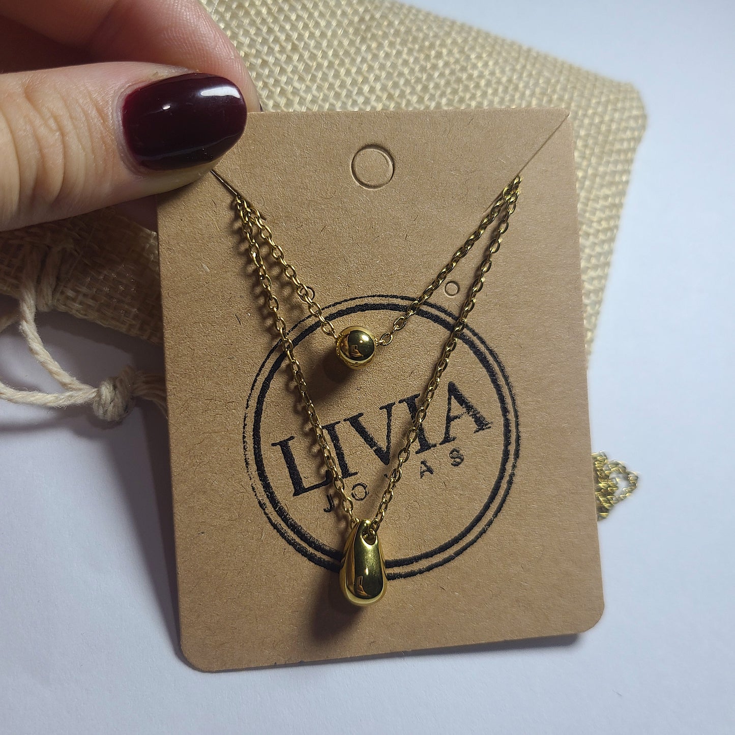 Collar doble dorado | Acero quirúrgico