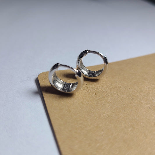 Aros plateado sólido | Plata 925