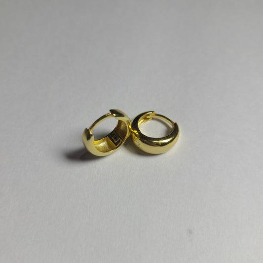 Aros dorados sólido | Plata 925